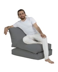 Atelier Del Sofa Vrtna vreča za fižol, Siesta kavč postelja Pouf - Fume