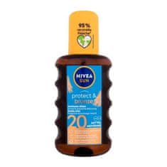 Nivea Sun Protect & Bronze Oil Spray SPF20 vodoodporno olje za zaščito pred soncem 200 ml