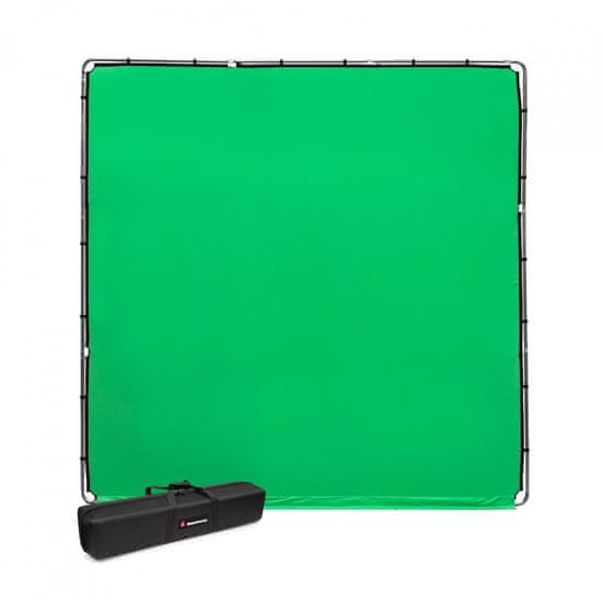 Manfrotto StudioLink Chroma Key Green Screen (chroma zeleno ozadje) komplet 3 x 3 m z alu okvirjem v torbi (LR83350)