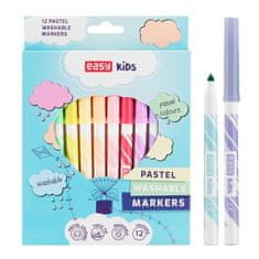 EASY Kids PASTEL markerji, pralni, 12 pastelnih barv