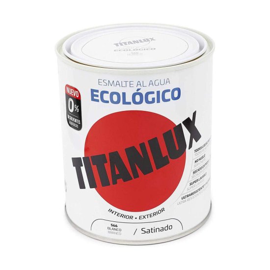 BigBuy Lak Titanlux 01t056634 750 ml Zaključna polirna barva Bela Satenski zaključek