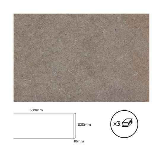 BigBuy Vezana plošča Bertini 60 x 60 cm MDF les (3 enote)
