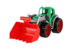 Teddies Traktor/nakladalnik/črpalka z vedrom plastika prosto gibanje 2 barvi 12m+