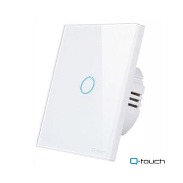 Q-touch Enojno stekleno stikalo na dotik Q-touch belo