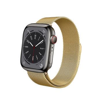 Crong Crong Milano Steel - Pašček iz nerjavečega jekla za Apple Watch 38/40/41 mm (zlat)