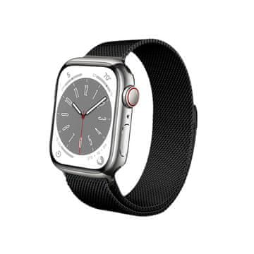 Crong Crong Milano Steel - pašček iz nerjavečega jekla za Apple Watch 38/40/41 mm (črn)