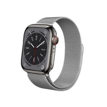 Crong Crong Milano Steel - Pašček iz nerjavečega jekla za Apple Watch 38/40/41 mm (srebrn)