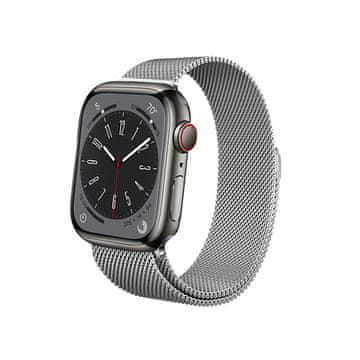 Crong Crong Milano Steel - Pašček iz nerjavečega jekla za Apple Watch 42/44/45/49 mm (srebrn)