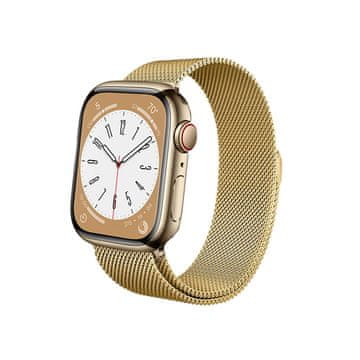 Crong Crong Milano Steel - Pašček iz nerjavečega jekla za Apple Watch 42/44/45/49 mm (zlat)