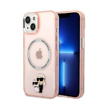 Karl Lagerfeld Ovitek Karl Lagerfeld IML NFT Karl & Choupette MagSafe – iPhone 14 Plus (roza)
