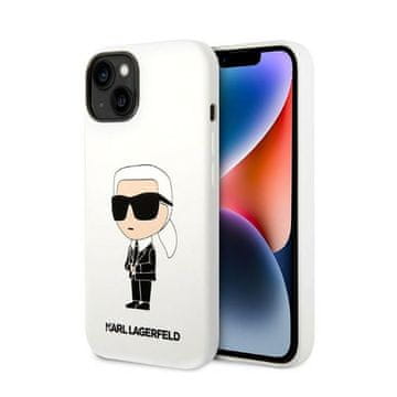 Karl Lagerfeld Silikonski ovitek Karl Lagerfeld NFT Ikonik - iPhone 14 Plus (bel)