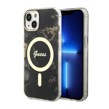 Guess Ovitek Guess Golden Marble MagSafe - iPhone 14 (črn)