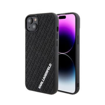 Karl Lagerfeld Ovitek za iPhone 15 Plus z 3D gumijastim logotipom Karl Lagerfeld – črn