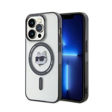Karl Lagerfeld Ovitek Karl Lagerfeld IML Choupette Head MagSafe – iPhone 15 Pro Max (prozoren)