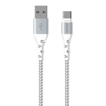 shumee Energizer Ultimate - povezovalni kabel USB-A na USB-C, 2 m (bel)