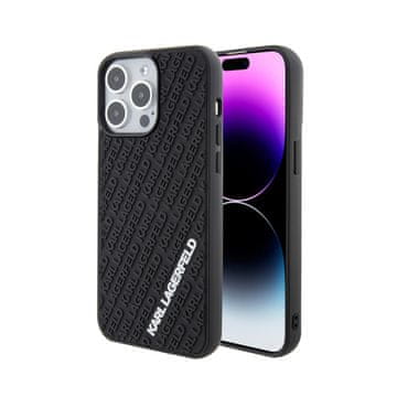 Karl Lagerfeld Ovitek Karl Lagerfeld 3D Rubber Multi Logo - iPhone 15 Pro Max (črn)