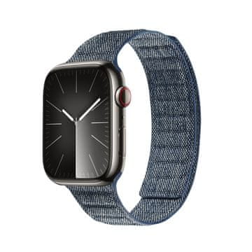shumee Crong Melange - magnetni pašček za Apple Watch 44/45/46/49 mm (modra melanž)