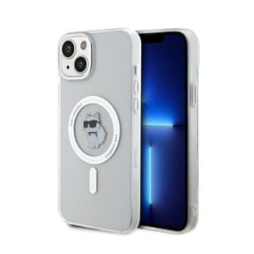 Karl Lagerfeld Ovitek Karl Lagerfeld IML Choupette MagSafe - iPhone 15 Plus (prozoren)