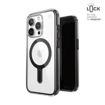 Speck Ovitek Speck Presidio Perfect-Clear ClickLock & Magsafe - iPhone 15 Pro (prozoren / mat črn / skrilasto siv)