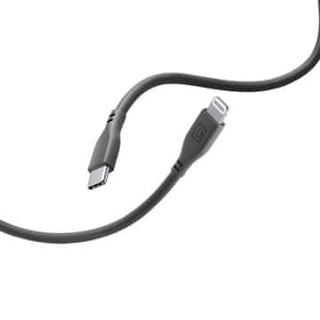 shumee Cellularline Soft Cable - MFi certificiran kabel USB-C na Lightning 1,2 m (črn)