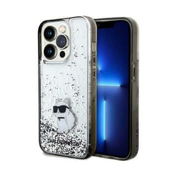 Karl Lagerfeld Ovitek Karl Lagerfeld Liquid Glitter Choupette – iPhone 14 Pro (prozoren)