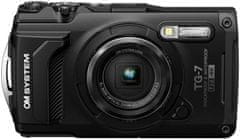Olympus OM SYSTEM Tough TG-7 fotoaparat, črn