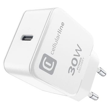 CellularLine Cellularline The One - USB-C Power Delivery 30 W stenski polnilec (bel)