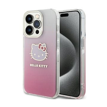 HELLO KITTY Ovitek Hello Kitty IML Gradient Electrop Kitty Head - iPhone 15 Pro Max (roza)