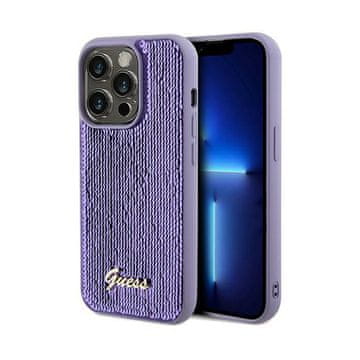 Guess Ovitek Guess Sequin Script Metal - iPhone 13 Pro Max (vijoličen)