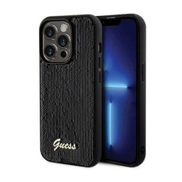 Guess Ovitek Guess Sequin Script Metal - iPhone 13 Pro (črn)