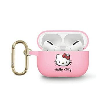 HELLO KITTY Silikonski ovitek Hello Kitty z 3D muckino glavo - AirPods 3 (roza)