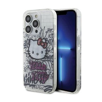 HELLO KITTY Ovitek za iPhone 15 Pro Max z motivom muce Hello Kitty in grafitom iz opeke – bel