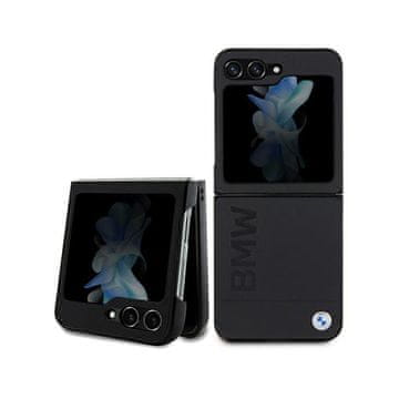 shumee BMW usnjen ovitek Hot Stamp - Samsung Galaxy Z Flip 5 (črn)