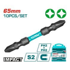 Total 10 kosov udarnih vijačnih nastavkov 65 mm/ INDUSTRIAL (TACIM16PH233)