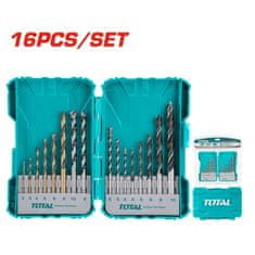 Total 16-delni set svedrov za kovino/beton in les (TACSDL11601)