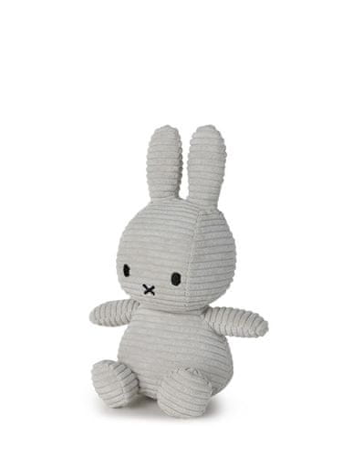  Bon Ton Toys Miffy Corduroy zajček mehka igrača, 23 cm, svetlo siva 