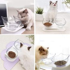 Petallure Set posod za mačke - udobno hranjenje, zasnova proti refluksu in zmanjševanju bruhanja