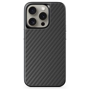 EPICO Epico Hybrid Carbon Magnetic z MagSafe za Apple iPhone 15 Pro Max - črna