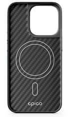 EPICO Epico Hybrid Carbon Magnetic z MagSafe za Apple iPhone 15 Pro Max - črna