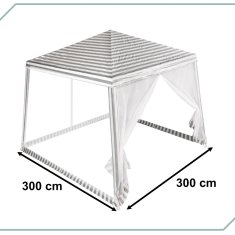 WOWO Garden Gazebo 3X3m - Bel komercialni vrtni šotor 3X3m za zabave