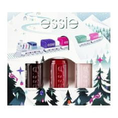 Essie Nail Polish Christmas Mini Trio Pack Odtenek bordeaux Set lak za nohte 5 ml + lak za nohte 5 ml Maki Me Happy + lak za nohte 5 ml Mademoiselle