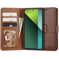 Tech-protect Wallet knjižni ovitek za Xiaomi Redmi Note 13 Pro 5G / Poco X6 5G, rjav