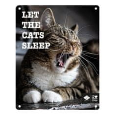EBI D&D I LOVE HAPPY CATS kovinska tabla: ,,Let the cats sleep" 20x25cm