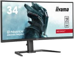 iiyama G-Master Red Eagle Curved monitor, UWQHD, LED, 165Hz, VA (GB3467WQSU-B5)