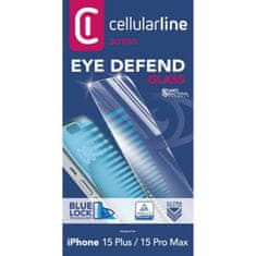 CellularLine Eyedefend zaščitno steklo za iPhone 15 Plus/15 Pro Max