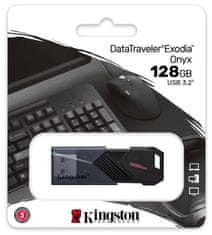 Kingston DataTraveler Exodia Onyx, USB ključ, 128 GB (DTXON/128GB)