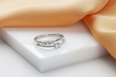 Brilio Silver Nežen srebrn prstan s cirkoni GR045W (Obseg 58 mm)