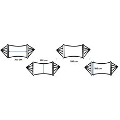 Potenza Hamaka Acadia 200×120 cm, modra