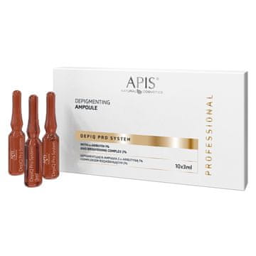 shumee APIS DEPIQ PRO SYSTEM Depigmentacijska ampula z αarbutinom 1% in posvetlitvenim kompleksom 2%, 10x3ml