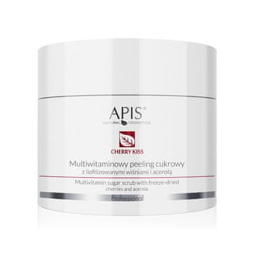 shumee Apis multivitaminski sladkorni piling z liofiliziranimi češnjami in acerolo 220 g